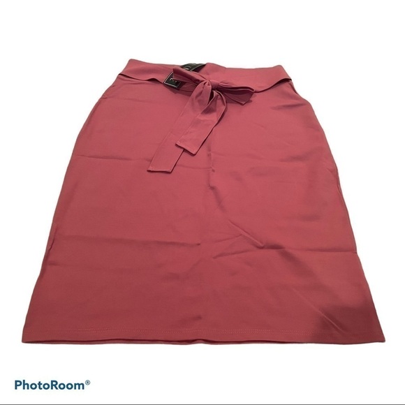 Mikarose Dresses & Skirts - MIKAROSE Pink Skirt With Tie Belt